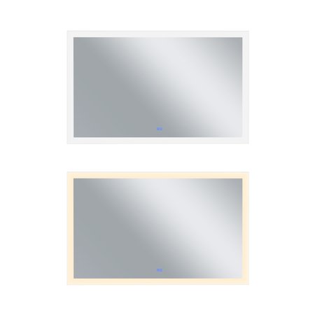 CWI LIGHTING Rectangle Matte White Led 70 In. Mirror From Our Abigail Collection 1233W70-36